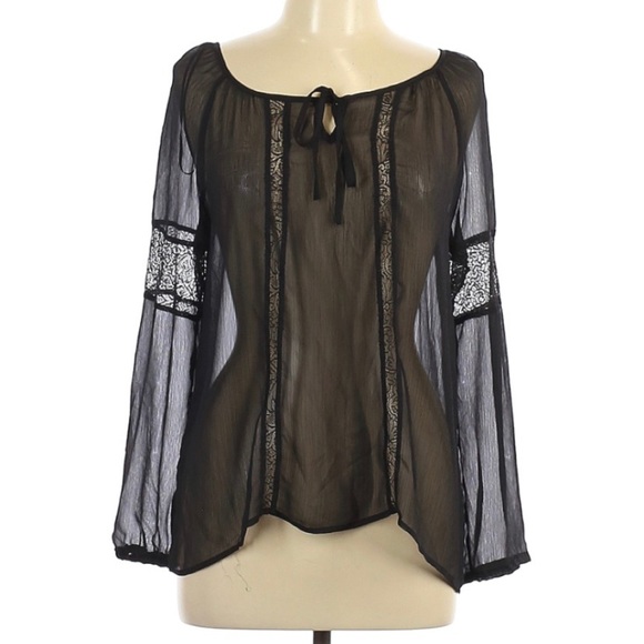 princess vera wang Tops - PRINCESS VERA WANG size L black top blouse in excellent condition